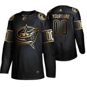 Exceptional Adidas Blue Jackets Custom Men's 2019 Black Golden Edition Authentic Stitched NHL Jersey