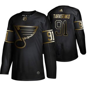 Superior Adidas Blues #91 Vladimir Tarasenko Men's 2019 Black Golden Edition Authentic Stitched NHL Jersey