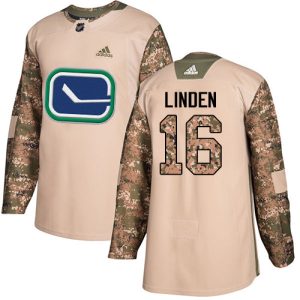 Superior Adidas Canucks #16 Trevor Linden Camo Authentic 2017 Veterans Day Youth Stitched NHL Jersey