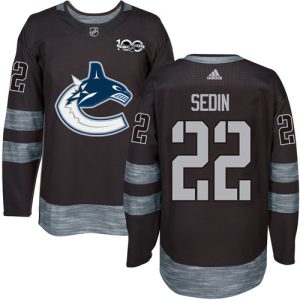 First - rate Adidas Canucks #22 Daniel Sedin Black 1917 2017 100th Anniversary Stitched NHL Jersey