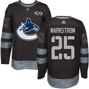 Premium Adidas Canucks #25 Jacob Markstrom Black 1917 2017 100th Anniversary Stitched NHL Jersey