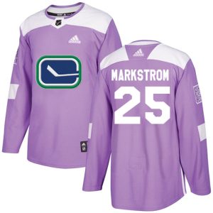 Exquisite Adidas Canucks #25 Jacob Markstrom Purple Authentic Fights Cancer Youth Stitched NHL Jersey
