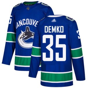 Splendid Adidas Canucks #35 Thatcher Demko Blue Home Authentic Stitched NHL Jersey