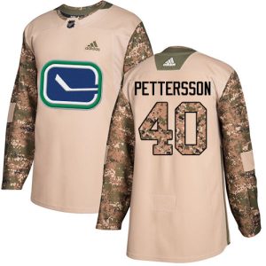 Magnificent Adidas Canucks #40 Elias Pettersson Camo Authentic 2017 Veterans Day Youth Stitched NHL Jersey