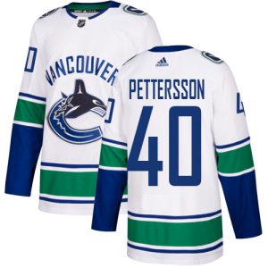First - rate Adidas Canucks #40 Elias Pettersson White Road Authentic Youth Stitched NHL Jersey