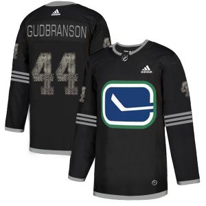 Stunning Adidas Canucks #44 Erik Gudbranson Black_1 Authentic Classic Stitched NHL Jersey