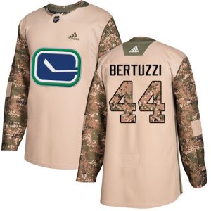 Premium Adidas Canucks #44 Todd Bertuzzi Camo Authentic 2017 Veterans Day Stitched NHL Jersey