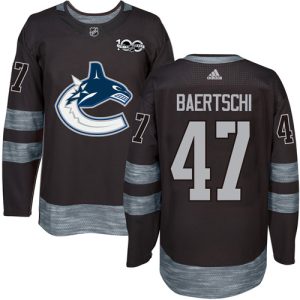 Gorgeous Adidas Canucks #47 Sven Baertschi Black 1917 2017 100th Anniversary Stitched NHL Jersey