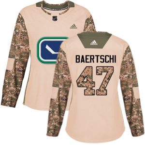 Exceptional Adidas Canucks #47 Sven Baertschi Camo Authentic 2017 Veterans Day Women's Stitched NHL Jersey