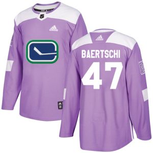 Superior Adidas Canucks #47 Sven Baertschi Purple Authentic Fights Cancer Stitched NHL Jersey