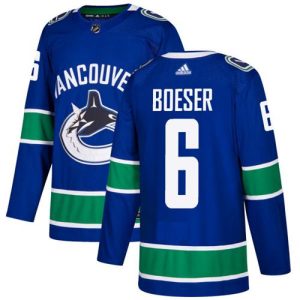 Splendid Adidas Canucks #6 Brock Boeser Blue Home Authentic Stitched NHL Jersey