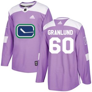 Stunning Adidas Canucks #60 Markus Granlund Purple Authentic Fights Cancer Stitched NHL Jersey