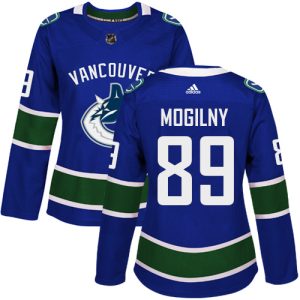 Exquisite Adidas Canucks #89 Alexander Mogilny Blue Home Authentic Women's Stitched NHL Jersey