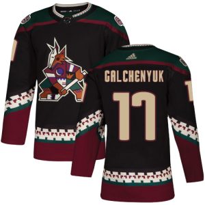 Exceptional Adidas Coyotes #17 Alex Galchenyuk Black Alternate Authentic Stitched NHL Jersey