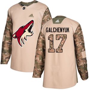 Superior Adidas Coyotes #17 Alex Galchenyuk Camo Authentic 2017 Veterans Day Stitched Youth NHL Jersey
