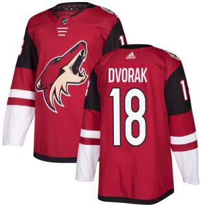 Exquisite Adidas Coyotes #18 Christian Dvorak Maroon Home Authentic Stitched NHL Jersey