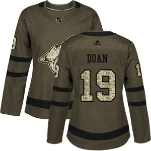 Exquisite Adidas Coyotes #19 Shane Doan Green Salute to Service Women's Stitched NHL Jersey
