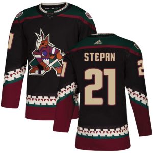 Exceptional Adidas Coyotes #21 Derek Stepan Black Alternate Authentic Stitched NHL Jersey