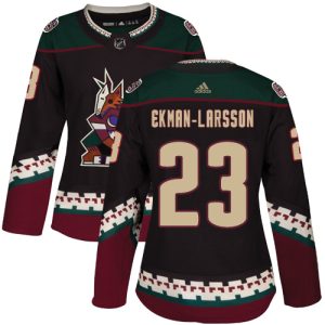 Premium Adidas Coyotes #23 Oliver Ekman Larsson Black Alternate Authentic Women's Stitched NHL Jersey