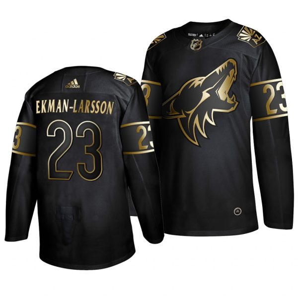 Magnificent Adidas Coyotes #23 Oliver Ekman Larsson Men's 2019 Black Golden Edition Authentic Stitched NHL Jersey