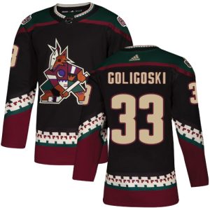 Stunning Adidas Coyotes #33 Alex Goligoski Black Alternate Authentic Stitched NHL Jersey