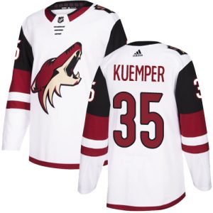 First - rate Adidas Coyotes #35 Darcy Kuemper White Road Authentic Stitched NHL Jersey