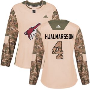 Magnificent Adidas Coyotes #4 Niklas Hjalmarsson Camo Authentic 2017 Veterans Day Women's Stitched NHL Jersey