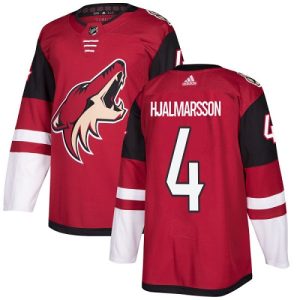 Stunning Adidas Coyotes #4 Niklas Hjalmarsson Maroon Home Authentic Stitched Youth NHL Jersey