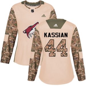 Magnificent Adidas Coyotes #44 Zack Kassian Camo Authentic 2017 Veterans Day Stitched Women's NHL Jersey