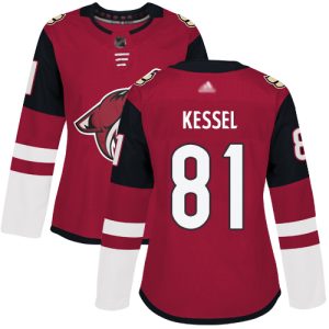 Gorgeous Adidas Coyotes #81 Phil Kessel Maroon Home Authentic Women's Stitched NHL Jersey