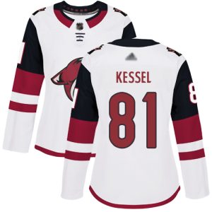 Outstanding Adidas Coyotes #81 Phil Kessel White Road Authentic Women's Stitched NHL Jersey
