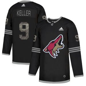 Magnificent Adidas Coyotes #9 Clayton Keller Black Authentic Classic Stitched NHL Jersey