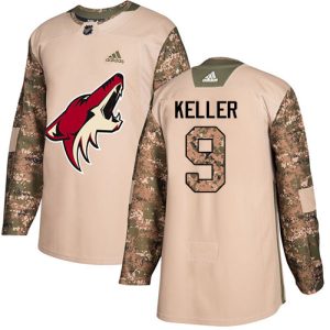 Superior Adidas Coyotes #9 Clayton Keller Camo Authentic 2017 Veterans Day Stitched Youth NHL Jersey