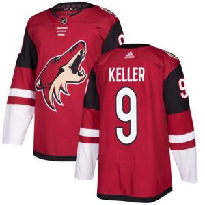 Exquisite Adidas Coyotes #9 Clayton Keller Maroon Home Authentic Stitched NHL Jersey