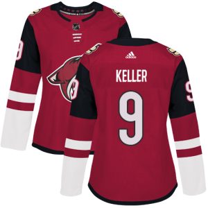First - rate Adidas Coyotes #9 Clayton Keller Maroon Home Authentic Women's Stitched NHL Jersey