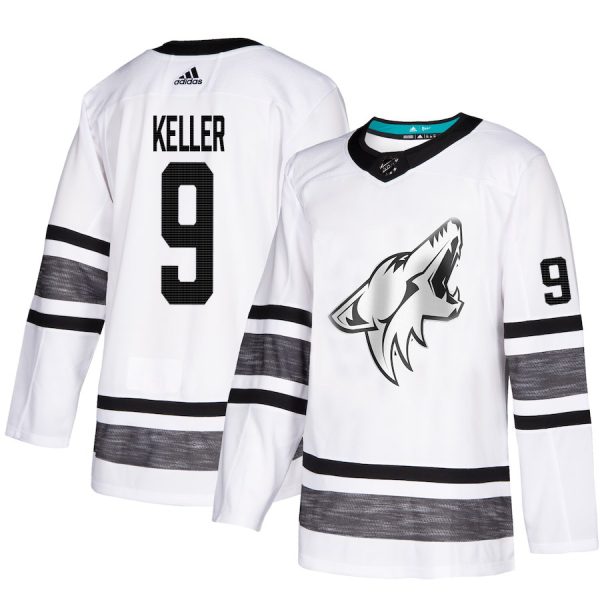 Exquisite Adidas Coyotes #9 Clayton Keller White 2019 All Star Game Parley Authentic Stitched NHL Jersey