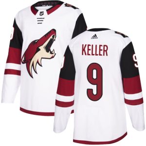 First - rate Adidas Coyotes #9 Clayton Keller White Road Authentic Stitched NHL Jersey