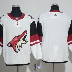 Exceptional Adidas Coyotes Blank White Road Authentic Stitched NHL Jersey