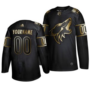 Splendid Adidas Coyotes Custom Men's 2019 Black Golden Edition Authentic Stitched NHL Jersey