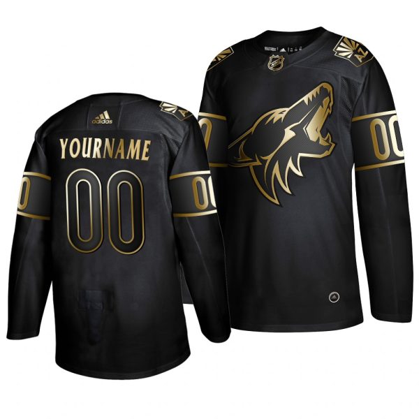 Splendid Adidas Coyotes Custom Men's 2019 Black Golden Edition Authentic Stitched NHL Jersey
