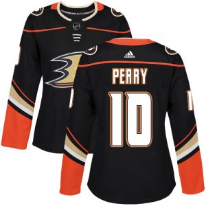 Splendid Adidas Ducks #10 Corey Perry Black Home Authentic Women's Stitched NHL Jersey
