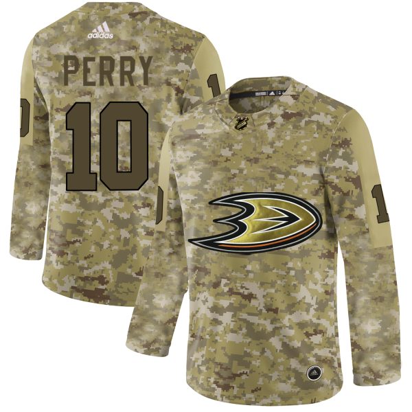 Exceptional Adidas Ducks #10 Corey Perry Camo Authentic Stitched NHL Jersey