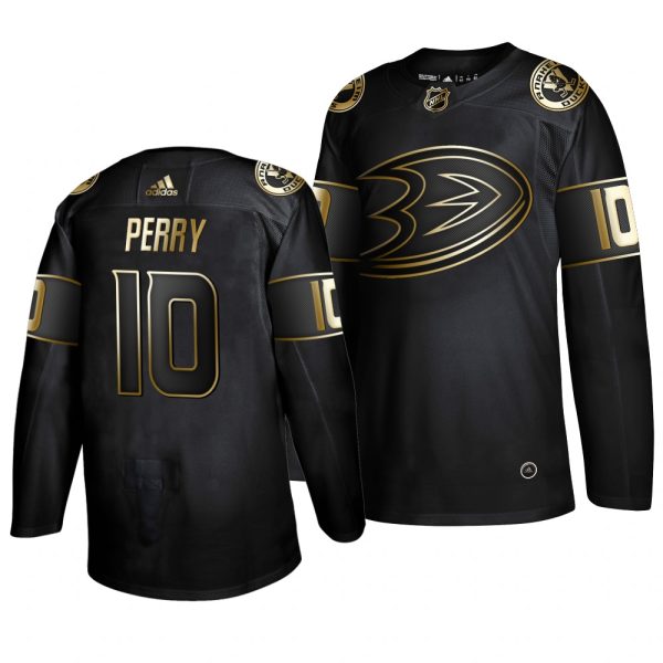 Magnificent Adidas Ducks #10 Corey Perry Men's 2019 Black Golden Edition Authentic Stitched NHL Jersey