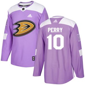 Superior Adidas Ducks #10 Corey Perry Purple Authentic Fights Cancer Youth Stitched NHL Jersey