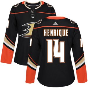 Splendid Adidas Ducks #14 Adam Henrique Black Home Authentic Women's Stitched NHL Jersey