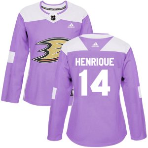 First - rate Adidas Ducks #14 Adam Henrique Purple Authentic Fights Cancer Women's Stitched NHL Jersey