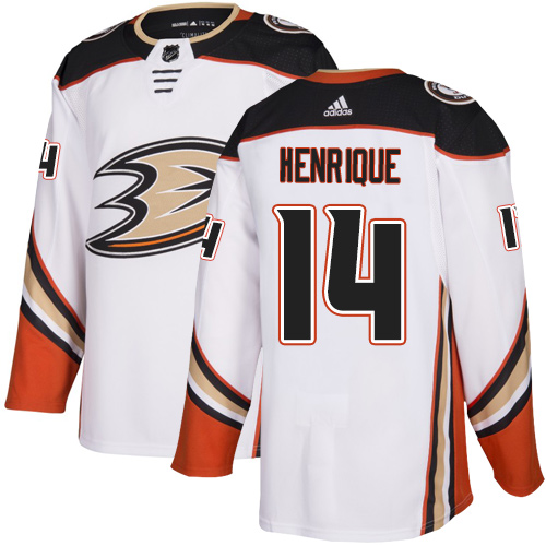 Exceptional Adidas Ducks #14 Adam Henrique White Road Authentic Youth Stitched NHL Jersey