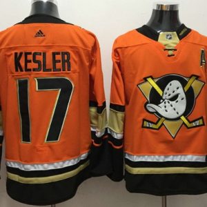 Stunning Adidas Ducks #17 Ryan Kesler Orange Authentic Stitched NHL Jersey