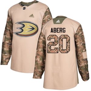 Outstanding Adidas Ducks #20 Pontus Aberg Camo Authentic 2017 Veterans Day Stitched NHL Jersey