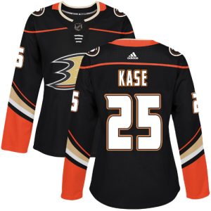 Premium Adidas Ducks #25 Ondrej Kase Black Home Authentic Women's Stitched NHL Jersey